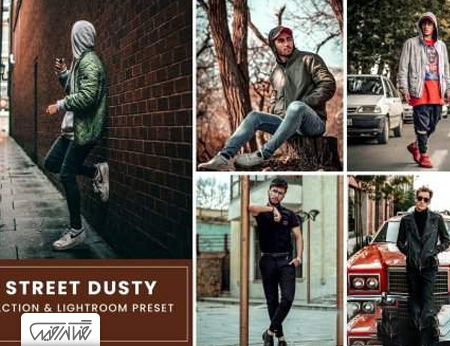 پریست لایت روم و اکشن فتوشاپ افکت خیابان گردوغبار - Street Dusty Action & Lightrom Presets